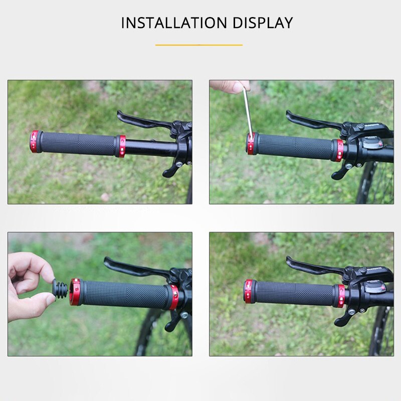 Empuñaduras de bicicleta de aleación de aluminio antideslizantes de goma MTB, empuñaduras de manillar de bicicleta BMX, empuñadura de bicicleta de montaña, manillares, piezas de ciclismo