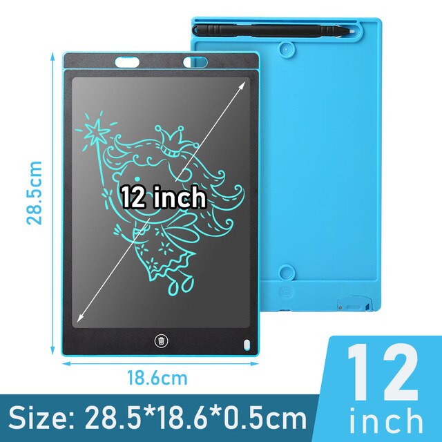 Drawing Tablet 8.5inch 12inch LCD Writing Tablet Electronics Graphics Tablet Drawing Board Ultra Thin Portable Hand Writing: 12inch-blue