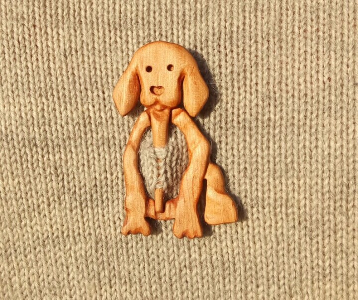 Wooden Animal Pattern Brooch Pin Unique Handmade Wooden Brooch Pin Women Cute Shawl Pin Scarf Buckle Clasp Pins Jewelry