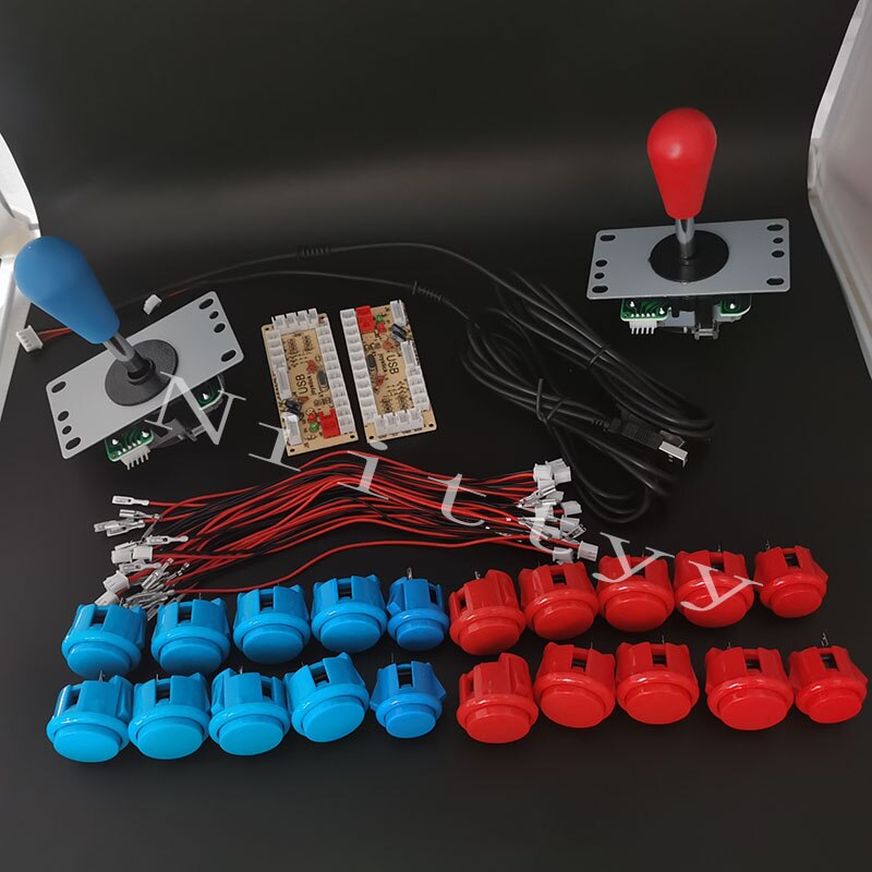 Ovale Bal Arcade Joystick Diy Kit Nul Vertraging Arcade Diy Kit Usb Encoder Om Pc PS3 Arcade Sanwa Push Knoppen voor Arcade Mame: 1