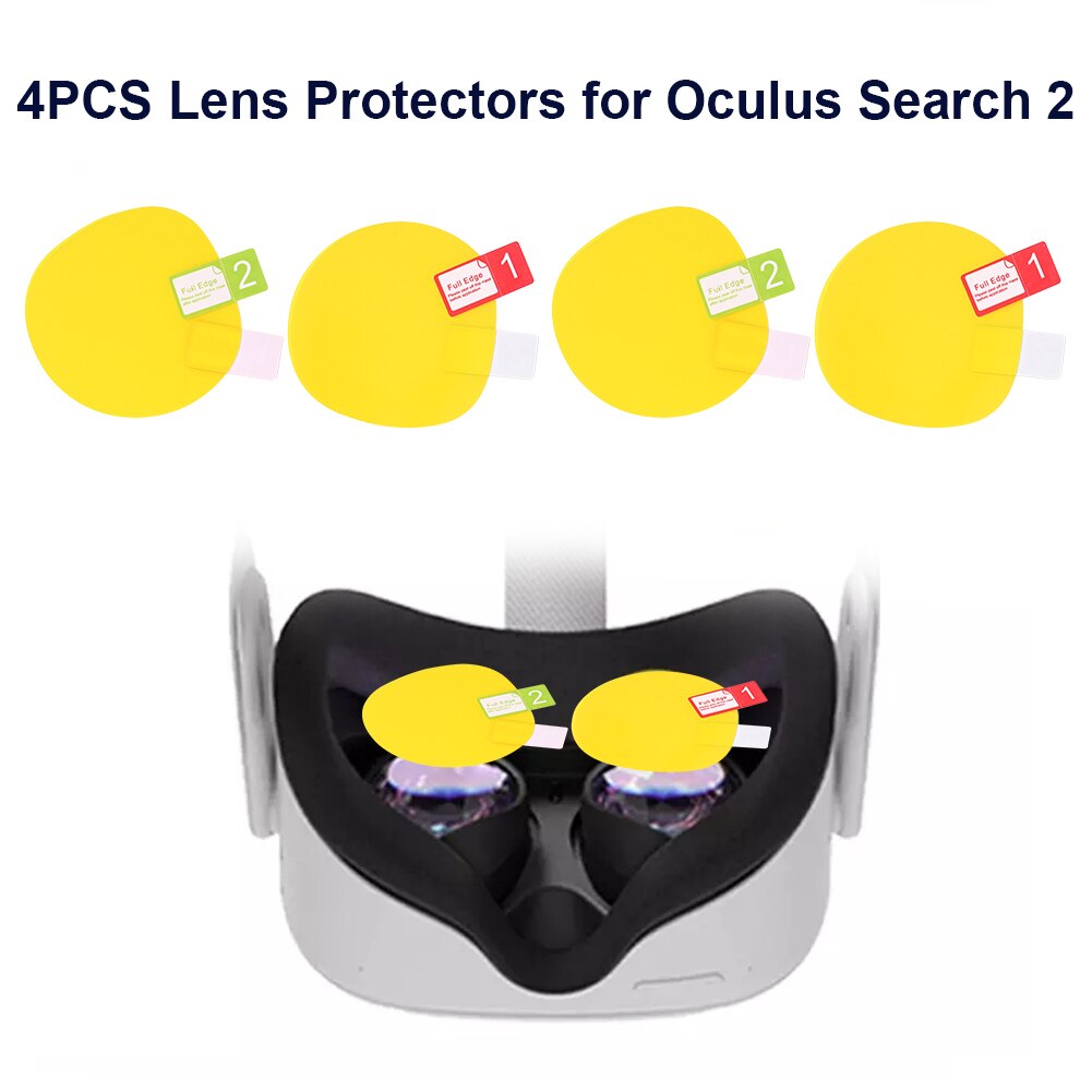 4 Stuks Camera Lens Film Vr Scherm Beschermende Film Voor Oculus Quest 2 Vr Headset Helm Anti Kras Lens Protector gevallen Covers