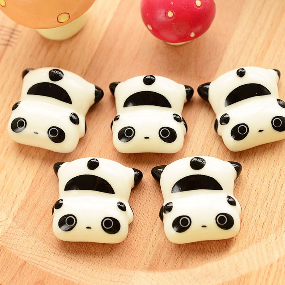 2 stk sød panda spisepinde stativ keramik porcelæn ske gaffel spisepinde holder køkken spisestue indretning