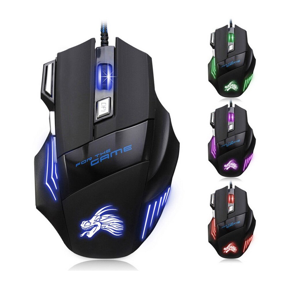 Wired Gaming Mouse 5500 DPI 7 Buttons LED Optical USB Wired Mice for Pro Gamer Computer Better than X7 mause