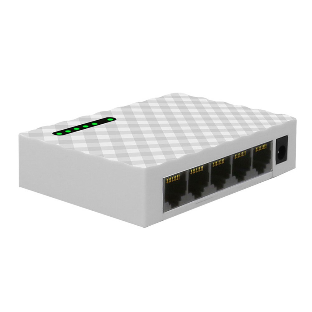 Accessori in plastica Dell'ufficio della Mini Casa di Monitoraggio 5 Porte di Rete Del Desktop Interruttore Dormitorio Base Gigabit Adattatore Hub LAN