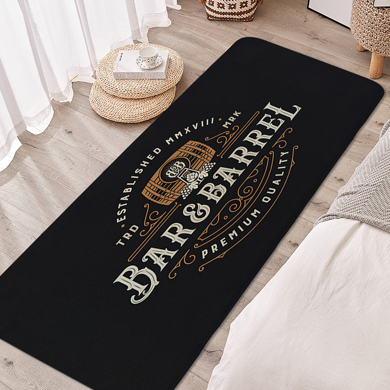 Non-slip Foot Mat Beer Room Decorating Items Carpet for Kitchen Floor Hallway Treadmill Living Room Flannel Bathmat Custom Rug: 40x120cm / WHITE