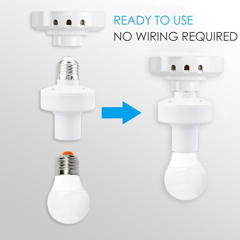YAM Remote Control Lamp Holder Wireless Timer E26 E27 RF Socket 220V Indoor Outdoor Remote Control Switchs For Smart Home