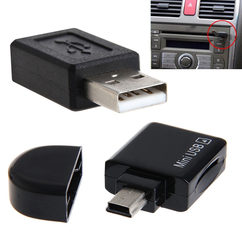 Adaptateur de carte Micro SD, Mini USB vers TF T-flash, pour voiture, sortie AUX, Audio, musique