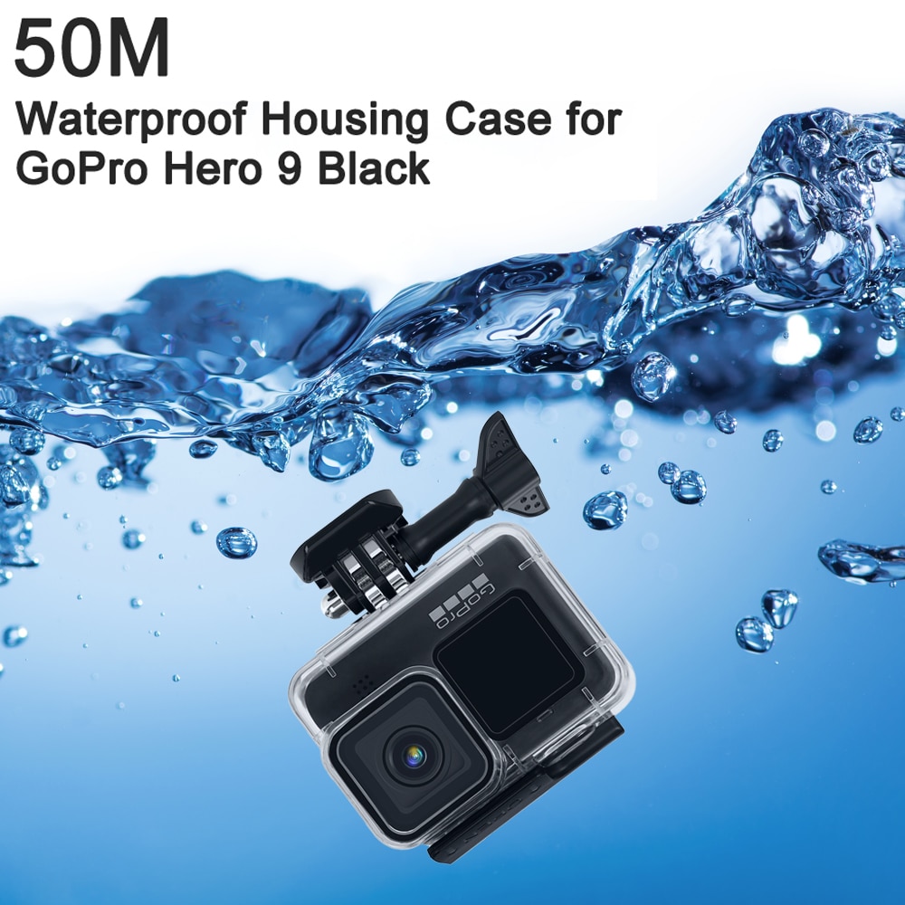 Wasserdichte Gehäuse Fall für GoPro Hero 10 9 Schwarz Schutz Tauchen Schutz Unterwasser Abdeckung Filter für Go Pro 9 Zubehör