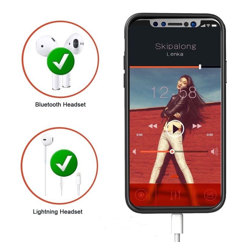 Kqjys draagbare powerbank batterijlader hoesjes voor iphone 6 7 8 se batterijhoes batterijlader hoesje voor iphone 6s 7 8 plus