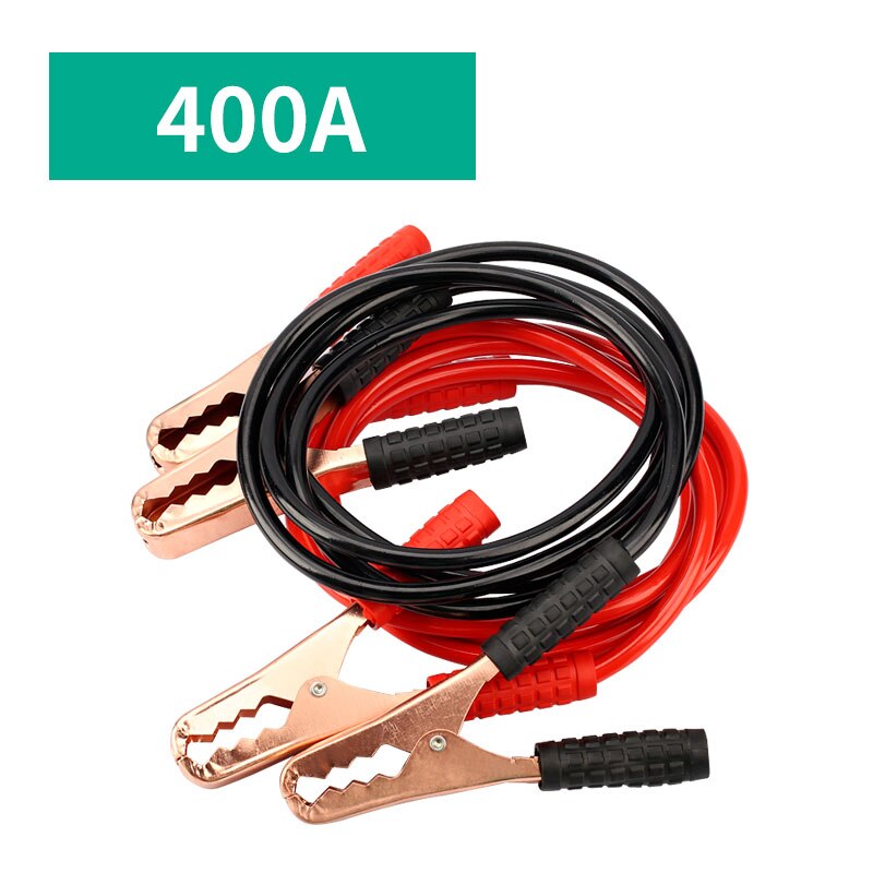 Auto Car Jaw Electric Alligator Clip Battery Test Clamp Cable Black Red 200A 400A 600A 2Pcs: 400A