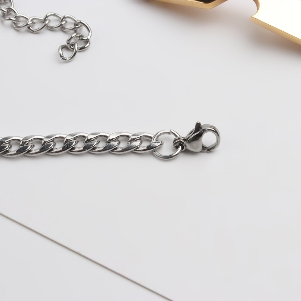 Hart Charme Ketting Paar Gekoppeld Roestvrij Stalen Armband Vrouwen Mannen Staal Gouden Kleur Sieraden Levering