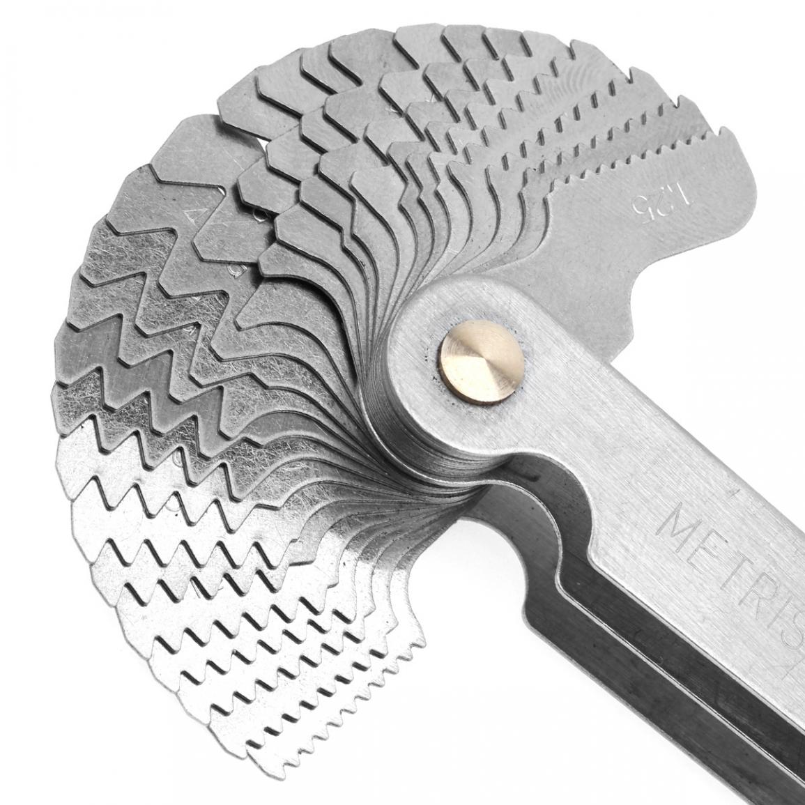 Screw Gauge Set Whitworth 55 Degree & Metric 60 Degree Grip Whitworth Screw Thread Pitch Gauge Measuring Gauging Tools