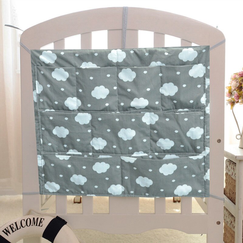 Babybedje Zak Opknoping Opbergtas Wieg Baby Bed Bumper Opknoping Opbergtas Multi-Functionele Mousseline Baby Beddengoed Bumper nachtkastje: NO11