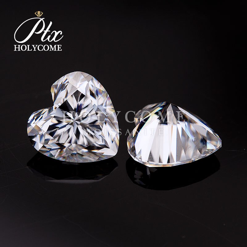 Wuzhou holycome atacado def cor vvs 0.5ct clareza forma do coração corte de alta qualidade sintético moissanite diamante para jóias