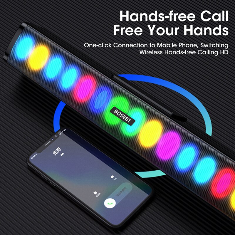 Soundbar Marquee Geluid Tyrant Speaker Kleurrijke Licht Effect Desktop Computer Audio Kleurrijke Subwoofer Bluetooth Speaker