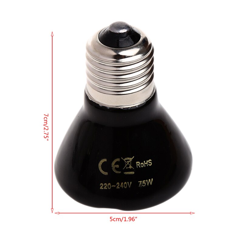 Mini lámpara calefactora de cerámica, 220V, bombillas de calefacción por infrarrojos lejanos
