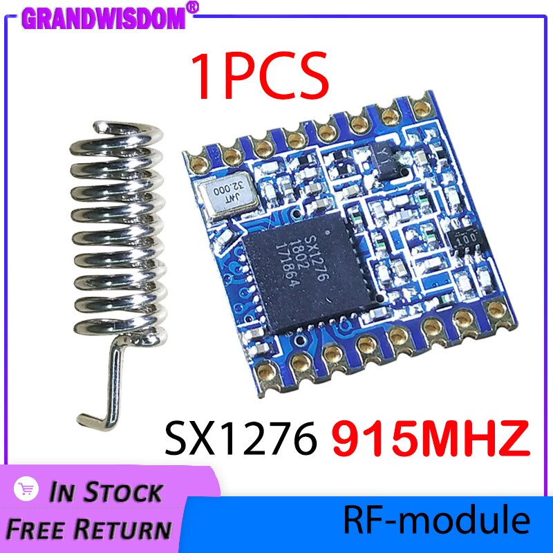 1p 915MHz super low power RF LoRa module SX1276 chip Long-Distance communication Receiver IOT Transmitter SPI IOT with antenna