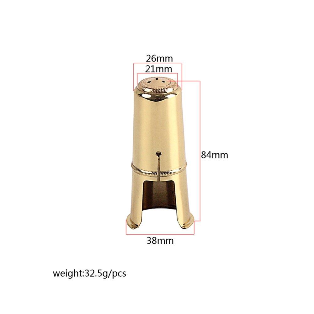 Tenor/Alto/B Soprano – casquette de Saxophone, capuchon de protection en métal, chapeau en laiton, capuchon de protection en cuivre, accessoires pour instruments de Saxophone: Gold Tenor
