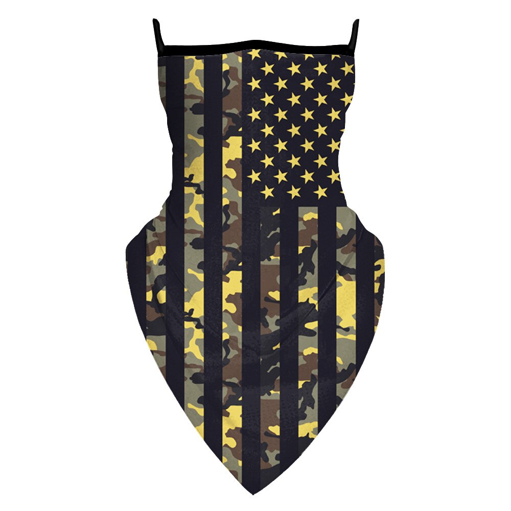 Foulard Triangle avec drapeau français, cache-nez avec crochet d'oreille, multifonctionnel, anti-poussière, respirant, Tube Bandana, réutilisable, masque de randonnée: 035