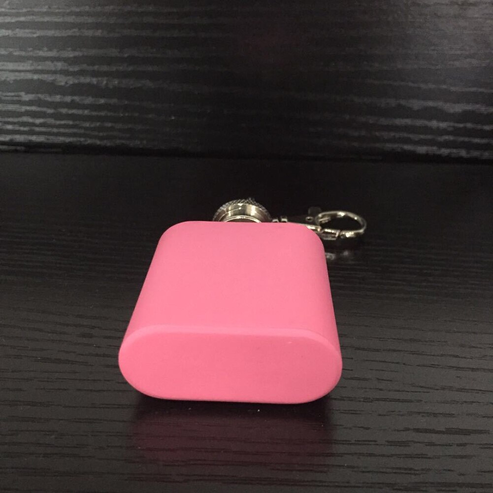 Mini Petaca de acero inoxidable para mujer, Petaca de color rosa con alcohol, colgantes de acero inoxidable, licor de Sipping, 1 oz