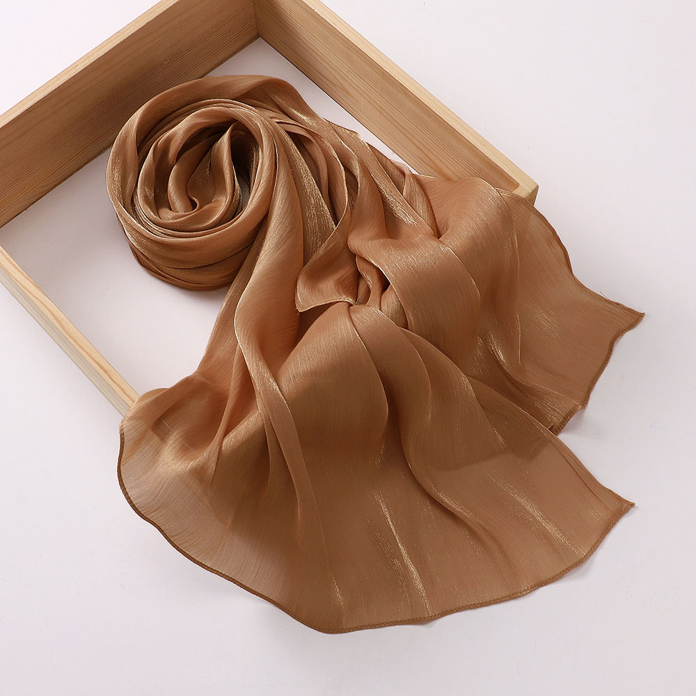 Shimmershawl Zijden Hijab Sjaal Ademend Cool Island Satijn Medine Zijden Sluier Moslim Hijab Glanzende Zijden Sjaal Dames Sjaals Tippet