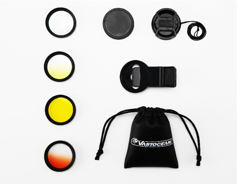 Aquarium mobiele telefoon camera spiegel zee zee 3 cilinder cilinder lens filter met macro lens spiegel spiegel koraal zee god: Paizhao jingzi 4