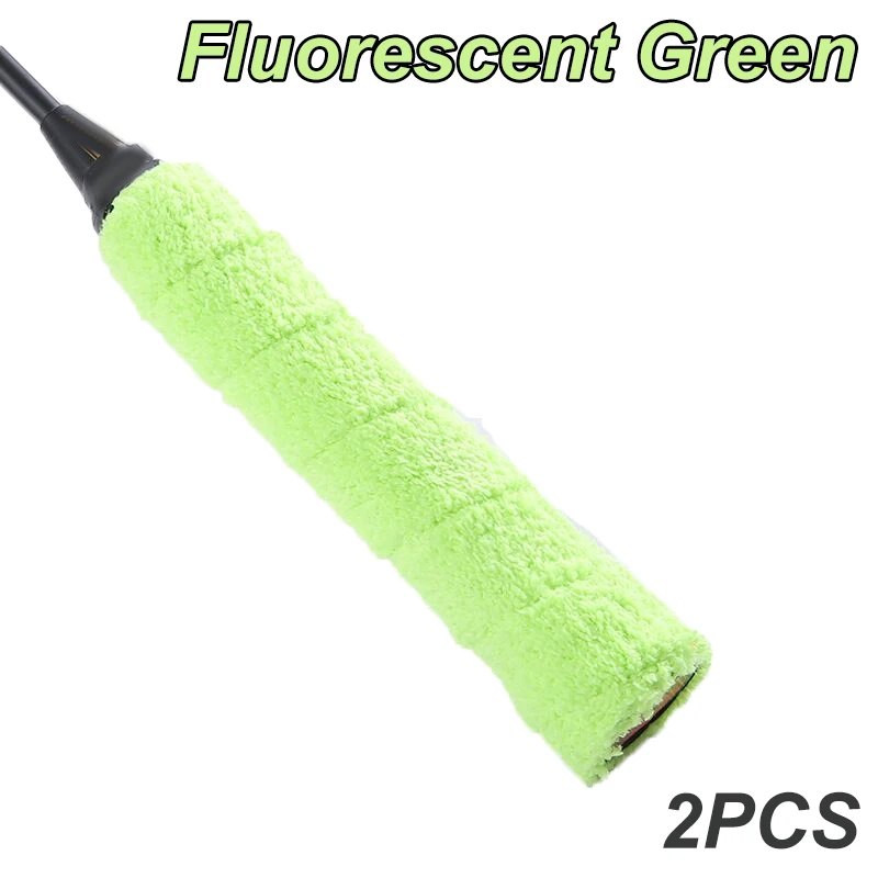 2PCS Badminton Racket Thickened Towel Grips Super Absorbent Anti-slip Cotton Towel Grip Wraps for Tennis Badminton Bike Handle: Brown