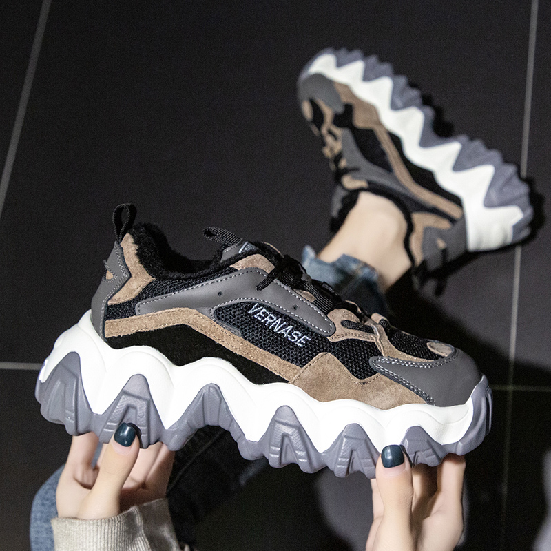 Platform forår dame sneakers kvinder sko kvindelige sorte sneakers med høj sål sko kvinder høj top chunky sneaker