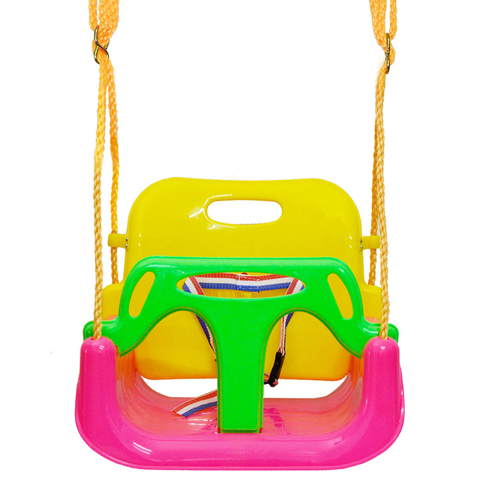 3 in 1 multifunktionelt baby-svingkurv udendørs hængende legetøj til barn: Lyserød