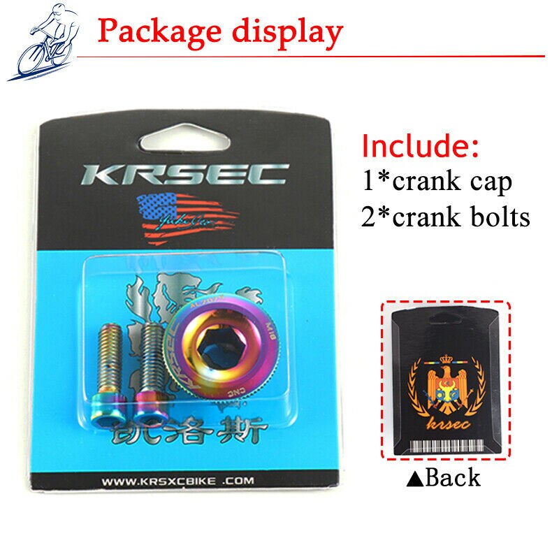 KRSEC-Tapa de manivela de aluminio M18/M20, juego de bielas para bicicleta, compatible con Shimano/SRAM/FSA biela, manivela BMX, Accesorios para bicicleta de carretera