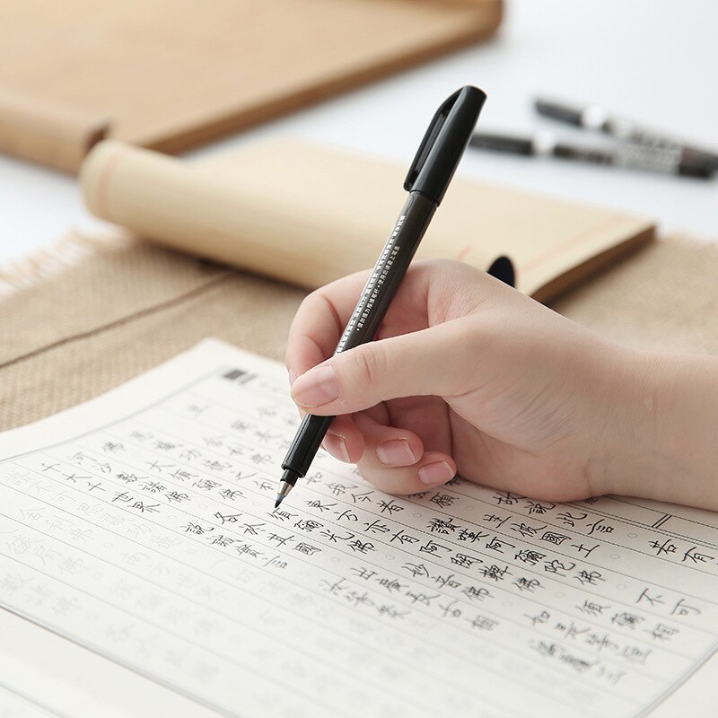 Ezone 3 Stks/set Chinese Kalligrafie Pen Verschillende Grootte Haar Borstel Pen Handtekening Tekening Art Student Briefpapier Supply