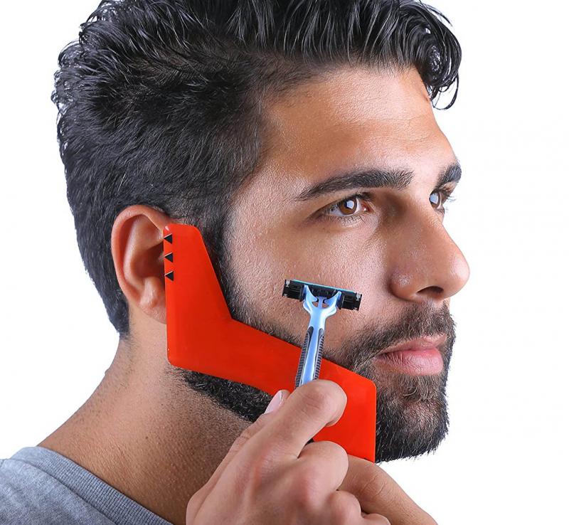 Men Beard Styling Comb Ruler Beard Modeling Template Beauty Barber Tools TSLM1