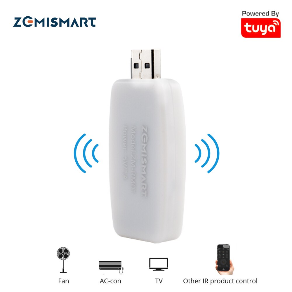 Zemismart RF+IR Universal Remote Control WiFi Smart Home Automation Tuya App Alexa Google Home Control Curtain Motor Air-Con