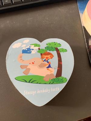 Mini cajas de almacenamiento de dientes para niños, herramientas para guardar recuerdos, caja de dientes de hoja caduca de dibujos animados para bebés: blue