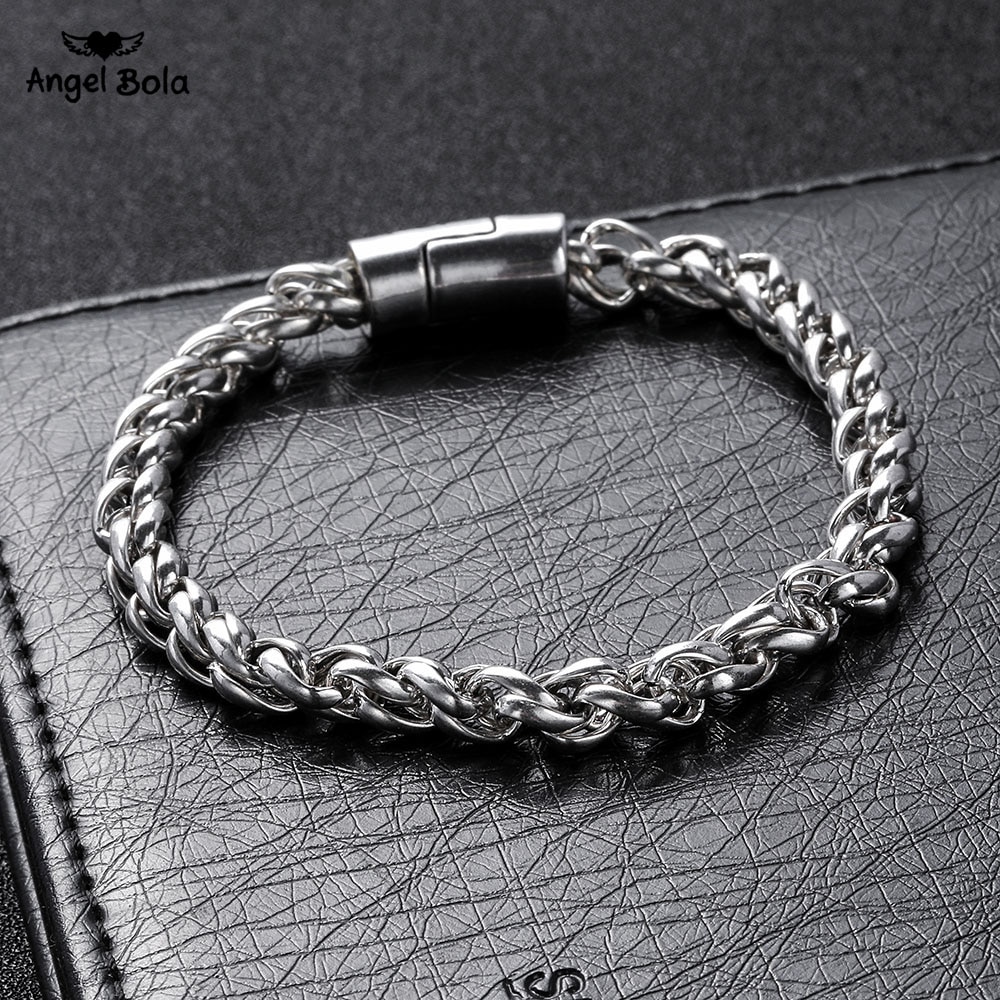 Nieuw Product, Zilver Kleur Buddha Armbanden Link Byzantijnse Chain Armband Voor Heren Polsband Sieraden Goede