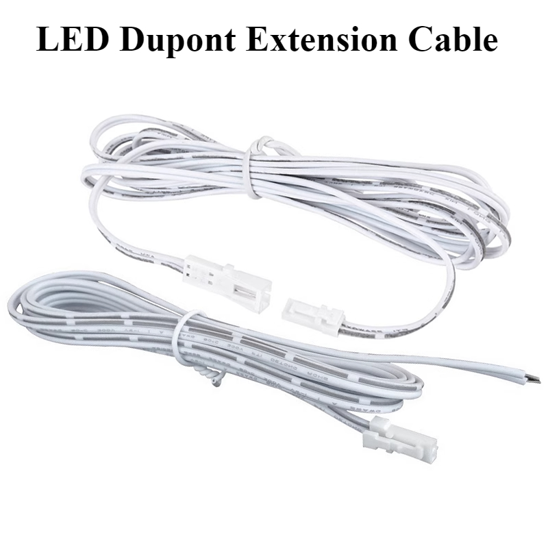 Kitchen Cabinet Light Extension Wire 1/1.5/2/3m Dupont Cable 2P Male to Female Plug LED Light Connector Single/Double Ended Line