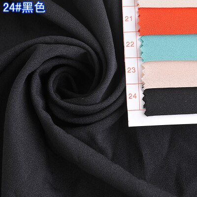 55 farben Chiffon stoff weich hängt auch nicht transparent für kleid futter tuch trouses Material 100d hochzeit diy näHenne: Schwarz