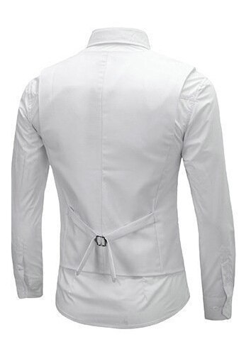 Mens Suits Vests Spring Autumn Male Blazer Waistcoats Clothing Single Breasted Solid Color Chain England Style Man Top Clothes32