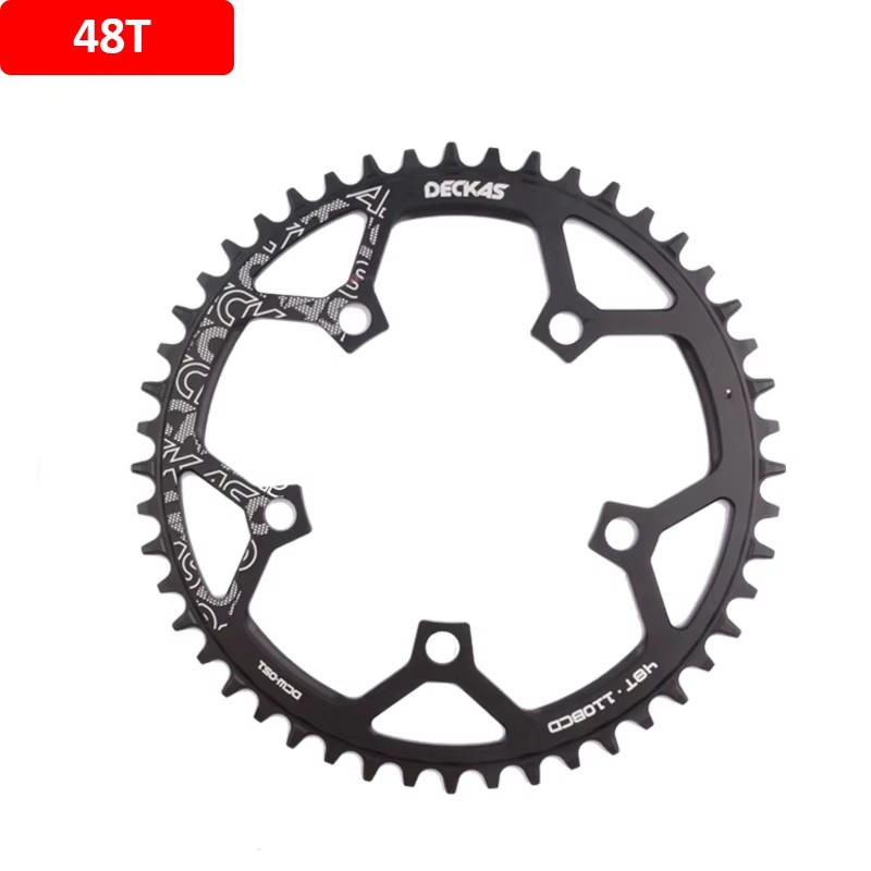 Deckas 110 bcd kettingblad fietskettingwiel voor shimano kroon rond zwart 36t 38t 40t 42t 44t 46 t 48t 50t 52t 54t fietsonderdeel: Bruin