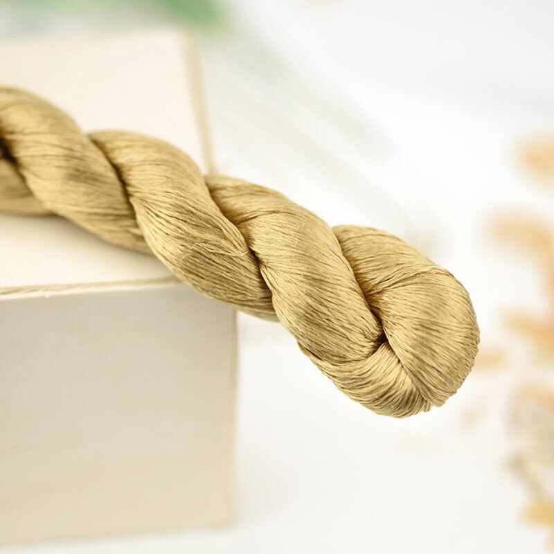 Zijde Borduurgaren/100% Zijden Draad/Hand Borduren Borduren Kruissteek/Zand Geel/8 Zuivere Kleuren: 4