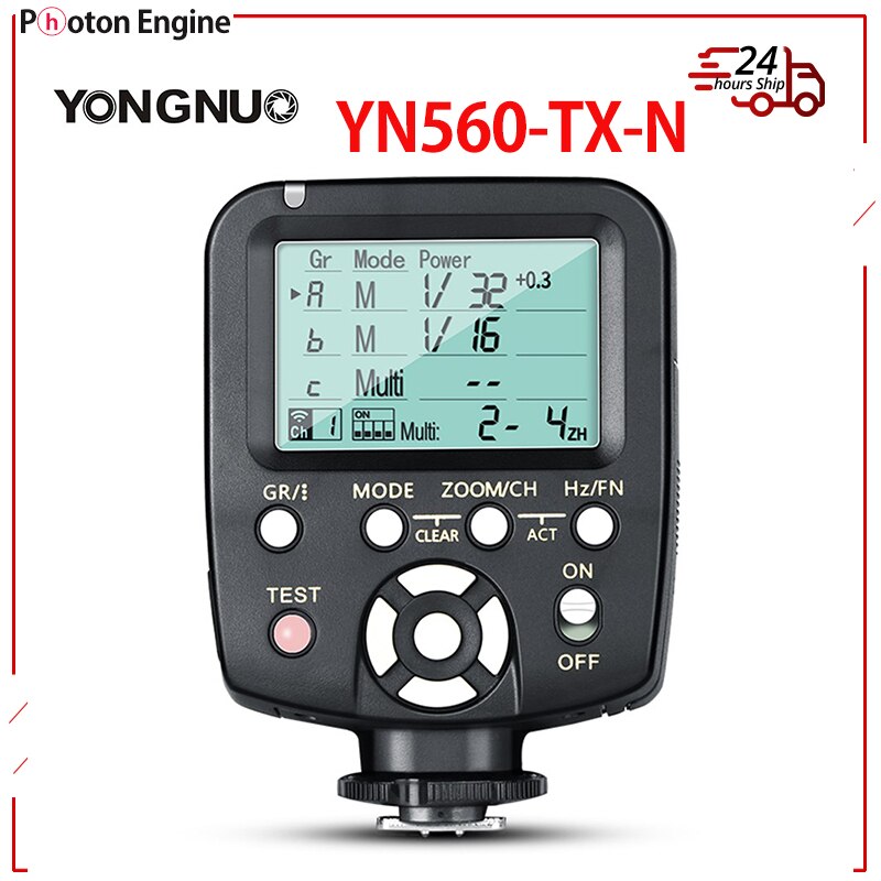 YONGNUO-controlador de disparo de transmisor de Flash Manual inalámbrico, YN560-TX-N, YN560TX, para YN-560 III, YN560 IV, para cámara Nikon