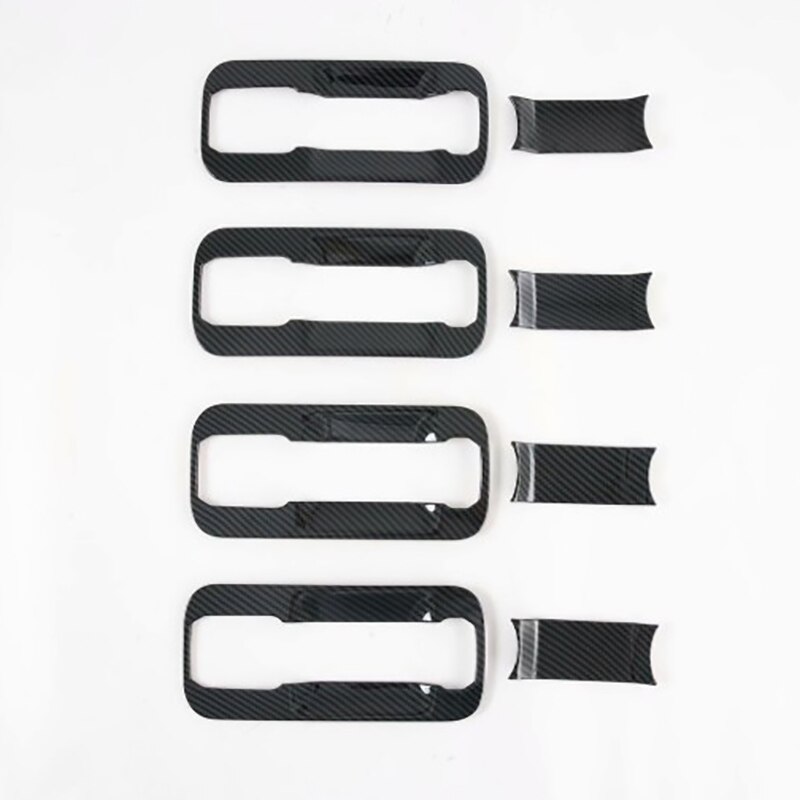 Koolstofvezel auto deurkom handvat beschermers afdekking trim frame sticker decoratieve accessoires voor ford  f150