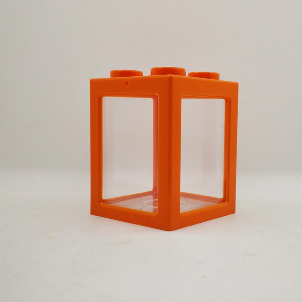 Stable økologiske spand akvarium algekugle edderkop boks lille mini krybdyr række cylinder: Orange