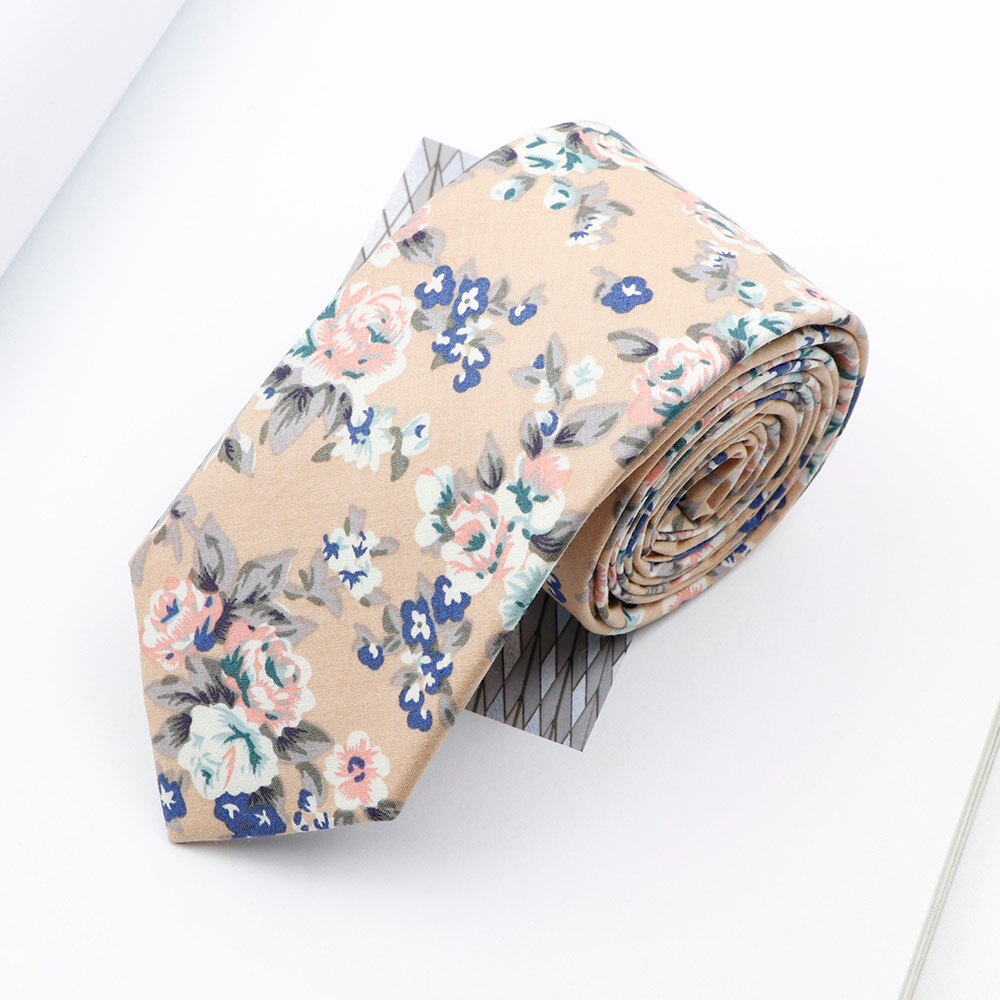 Floral NeckTies For Men Women 6.5CM Casual Cotton Slim Tie Handmade Colourful Flower Wedding Party Gravata Suit Collar