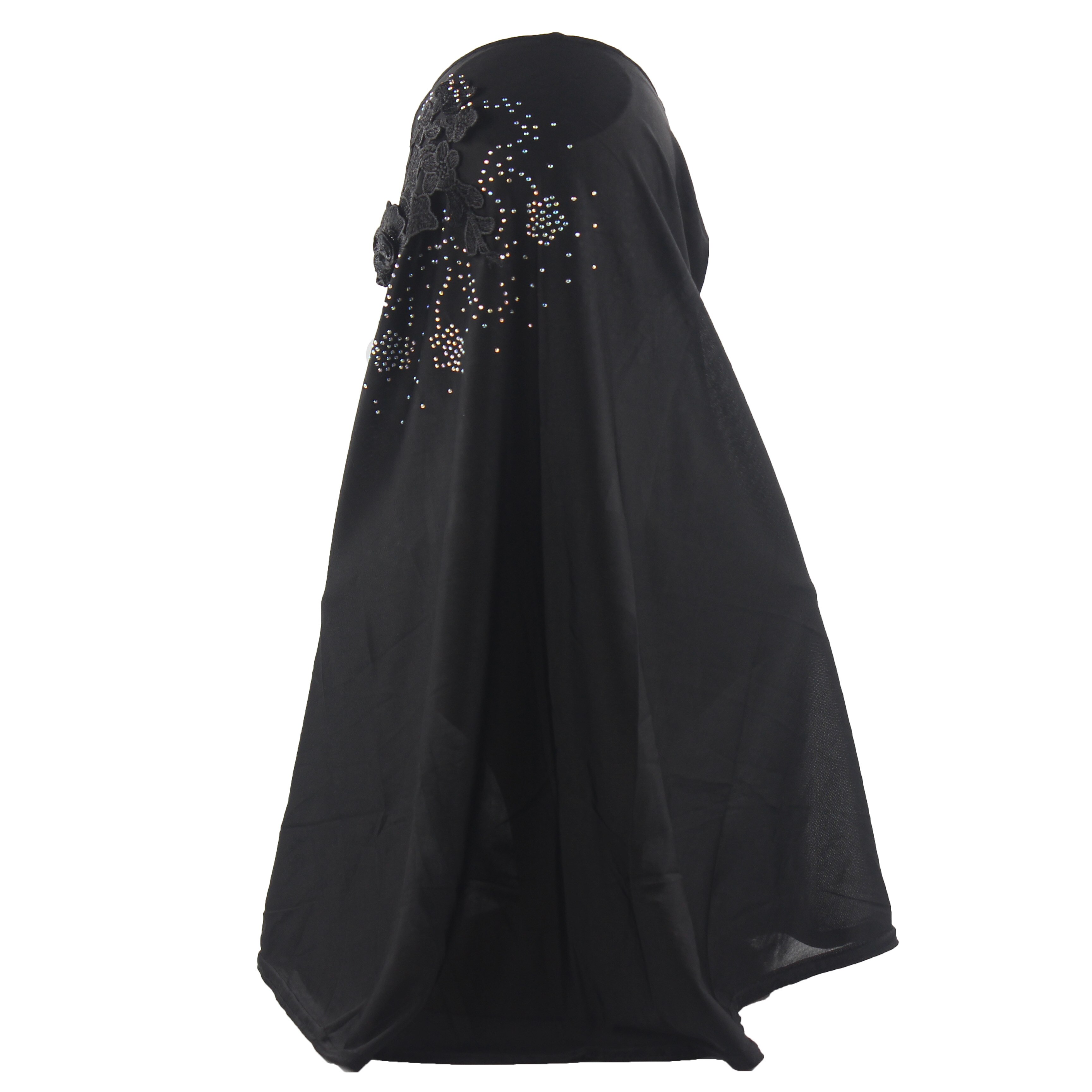 Mulheres muçulmanas meninas hijab lenço islâmico mulher uma peça amira boné cobertura completa headwear com uma beleza flor diamante atacado