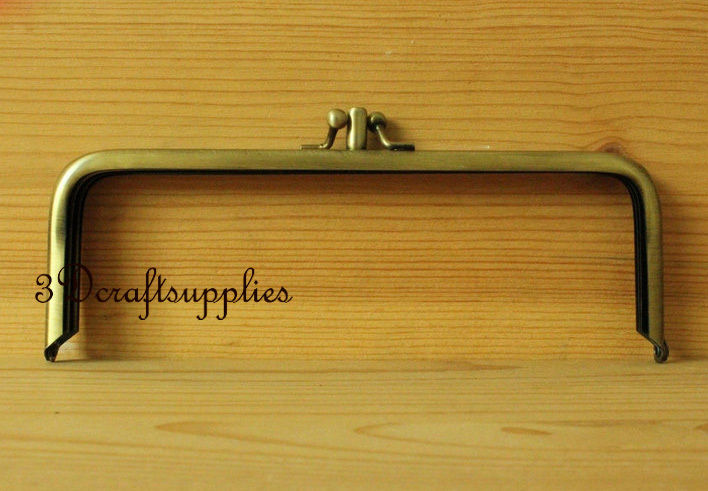 Metalen purse frame lijm op sluiting clip anti messing 6 1/2 inch X 2 1/4 inch Y42
