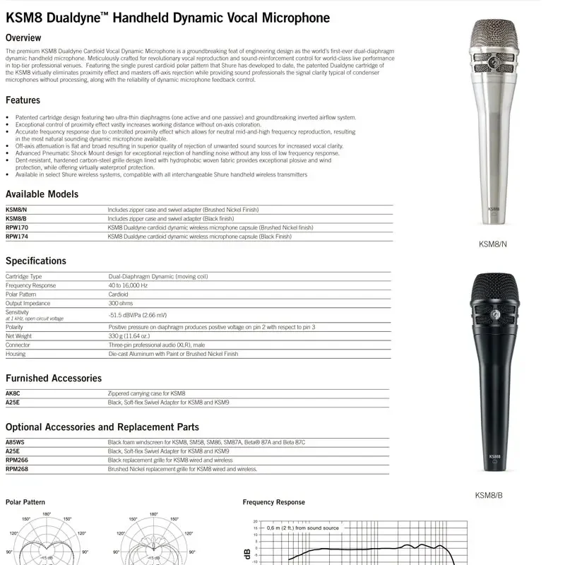 Ksm 8 superkardioid dynamisk vokalmikrofon til sceneopptreden kablet mikrofon til karaokeopptak sang