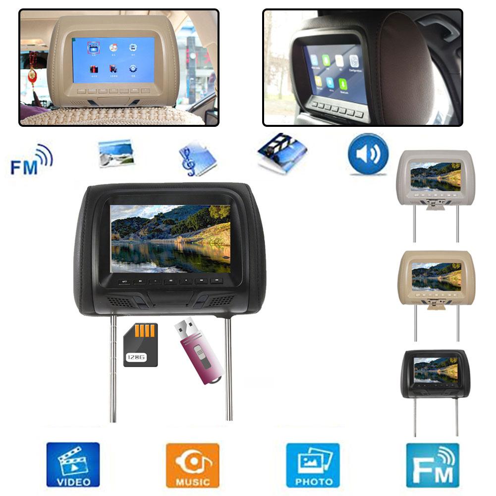 7 Inch Car Seat Terug Hoofdsteun Lcd Display Afstandsbediening MP5 Speler Monitor Auto Hoofdsteun Speler Monitor Speler Hoofdsteun Monitor