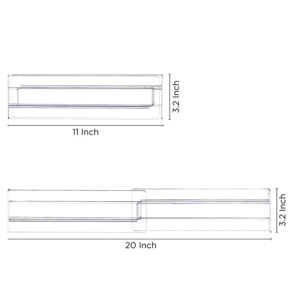 4/8Pcs Clear Lade Verdelers Organizer Verstelbare Opbergkast Kleding Organizer Drawers Afscheiders Keuken Lade Organizer