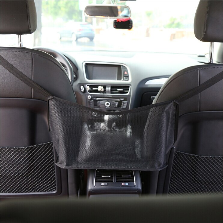 Car Net Pocket Handbag Holder Car Seat Storage Organizer Bag for Mazda 2 3 5 6 MS CX-4 CX-5 CX-3 CX-9 MX3 MX5 cx-8 cx-7 CX30: Black